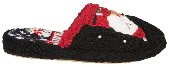 American Club DSL-13 women's textile slippers, black and navy blue, sizes 37-41