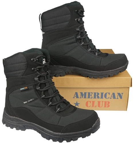 Men's winter shoes American Club MSN-01CZ black size 41-46