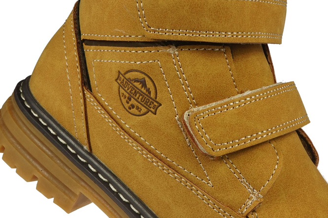 American Club CXD-99 children's winter shoes, navy blue and camel, sizes 33-37