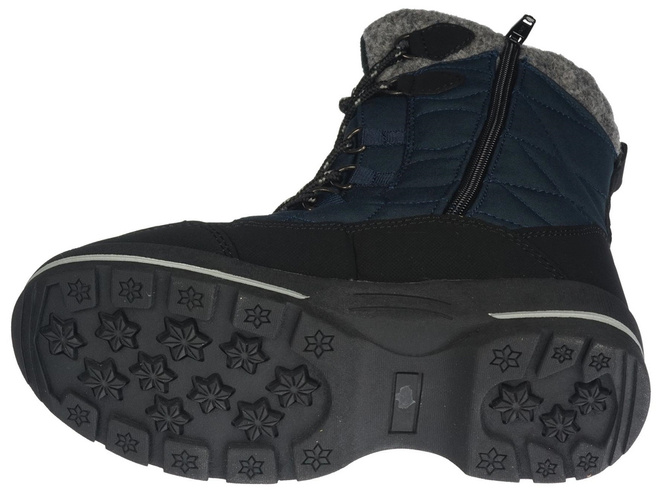 American Club CSN-14 children's winter shoes, size 32-36, navy blue and black