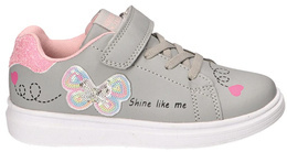 Buty sportowe dziecięce American Club AHL-72 szare i różowe rozm.23-28