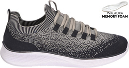 Buty sportowe męskie American Club MWT-198 czarne i granatowe rozm.41-46