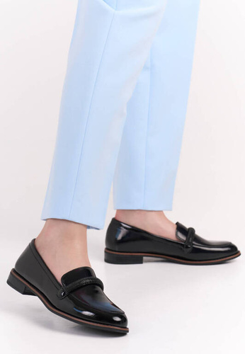 Mokasyny damskie Sergio Leone DPB247CZLA czarne rozm.36-41
