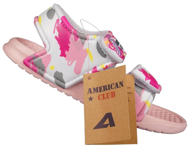 Children's pool slippers American Club CNH-33 pink or fuxia size 30-35