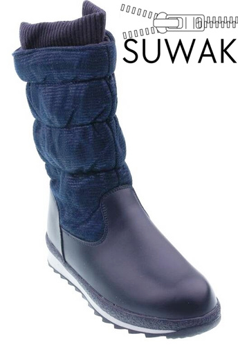 Winter boots for children Clibee CK-800BU navy blue size 32-37