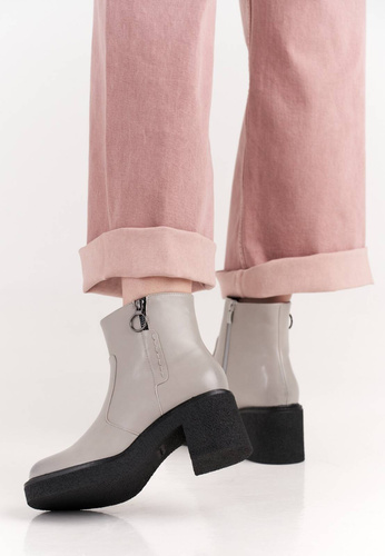 Buty zimowe damskie Sergio Leone DTR926SZ szare rozm.36-40