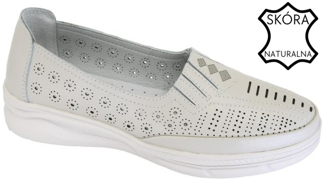 Mokasyny damskie Ladie's Style D24098BE beżowe rozm.36-41