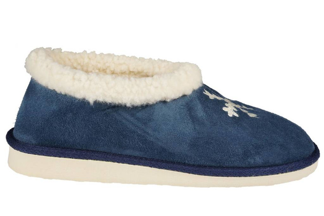 Women's slippers Meteor DV081 SNOWFLAKE blue and burgundy size 36-41