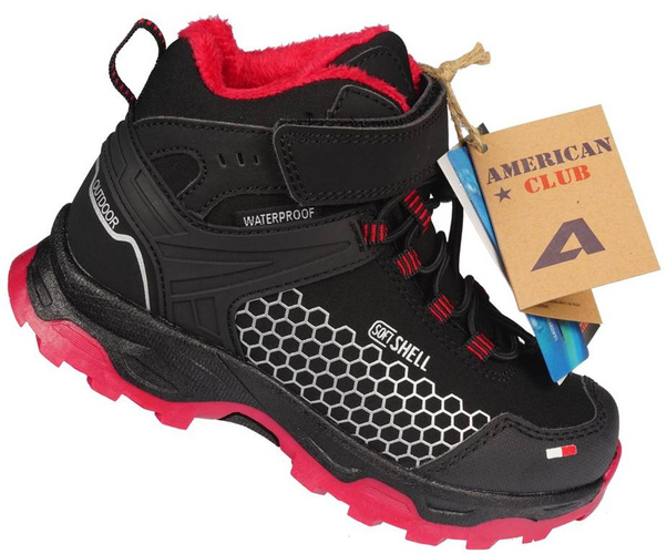 Children's winter shoes American Club BHL-29 blue or red size 27-31