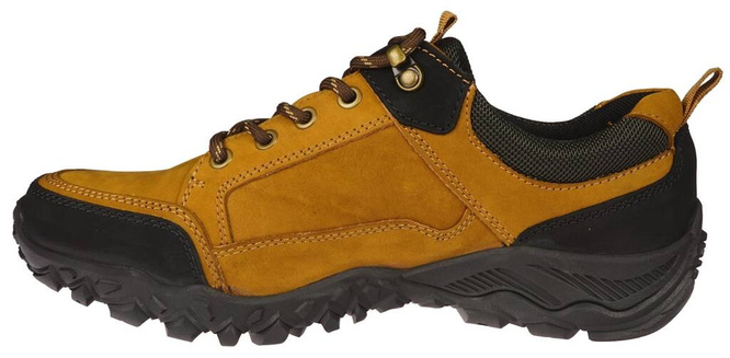 American Club MCY-102 men's transitional shoes, black and camel, sizes 41-45