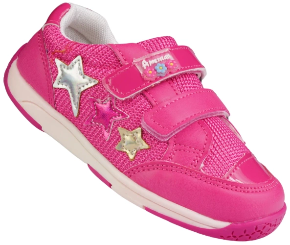 Buty sportowe dziecięce American Club A6759A granatowe i różowe rozm.21-26