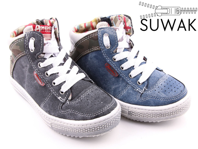 American Club BC15194F children's sports shoes, navy blue and gray, size 27-31