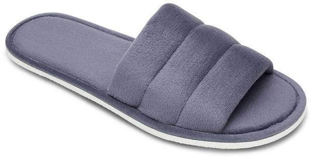 Pantofle damskie Meteor DV141 SARA granatowe, beżowe i popielate rozm.36-40