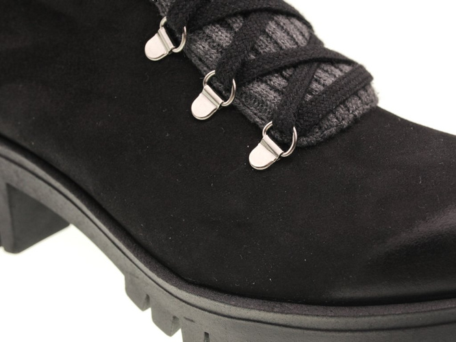 Buty zimowe damskie Bratbut-Natalii D292CZNU czarne 36-41