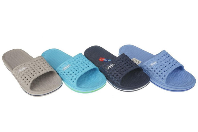 Klapki basenowe damskie Sunlanse DH375 granatowe, miętowe, szare i niebieskie rozm.37-41
