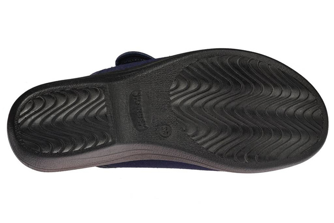 Pantofle tekstylne damskie Skarbek D334GR granatowe rozm.36-41