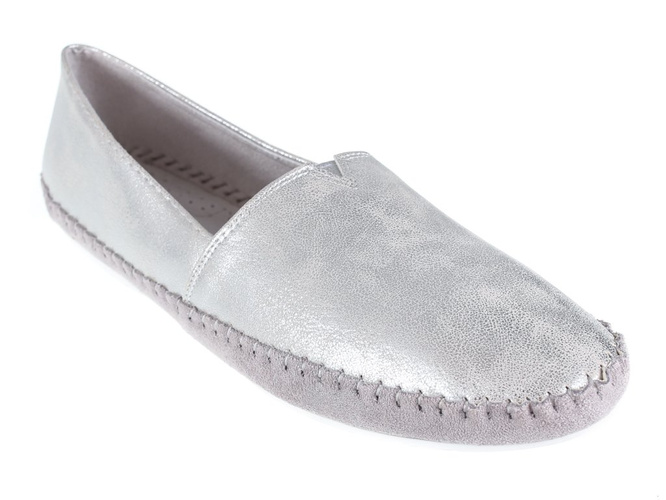 Women's ballerinas Goodin DGD-FL209SI silver size 36-41