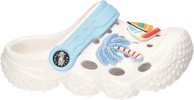 American Club BNH-130 children's swimming pool flip-flops, blue and white, sizes 29-33