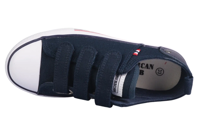 Youth Sneakers American Club DLH-118 – Navy and Black, Sizes 37-41