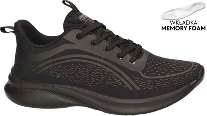 Buty sportowe męskie American Club MHA-66 czarne rozm.41-46
