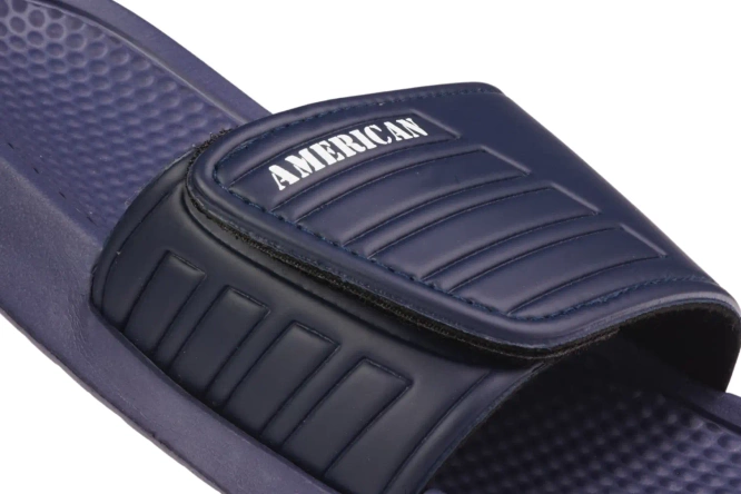 Klapki basenowe młodzieżowe American Club DNH-128 czarne i granatowe rozm.37-41