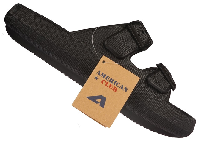 American Club MNH-157 men's pool flip-flops black and navy blue size 41-45