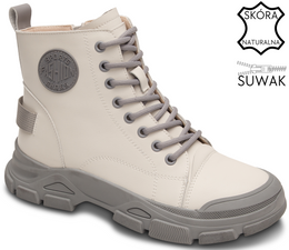 Women’s Ankle Boots Skotnicki DB-3-1502WHGY White Sizes 36–41