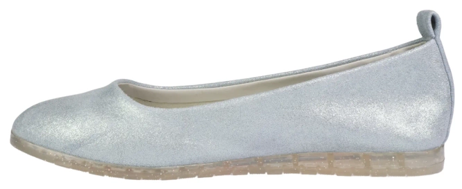 Baleriny damskie Sergio Leone DBL602-08MNI srebrne rozm.36-41