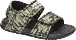 American Club BNH-70 children's pool slippers, green and gray, sizes 24-28
