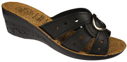 Fatex DF2404 women's Turkish flip-flops, black, sizes 36-40
