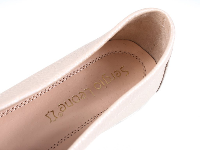 Women's ballerinas Sergio Leone DMK721ZLPE gold pearl size 36-41