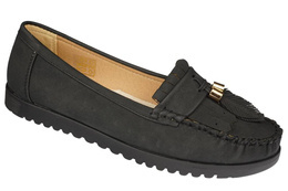 Mokasyny damskie Le Scarpe DA7069-1BL czarne rozm.36-41