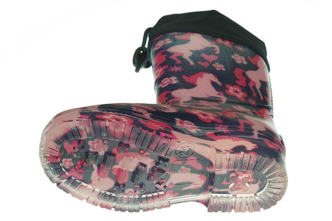Children's rubber boots LaNo CFMTT-09PINA navy blue-pink size 30-35