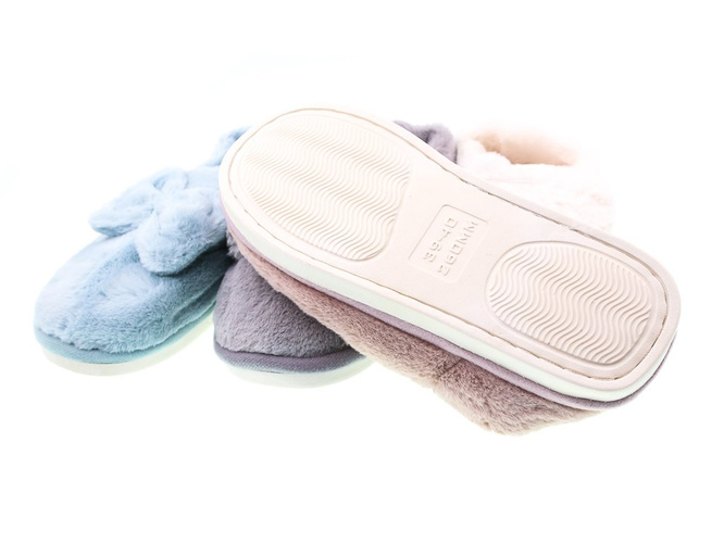 Wei Wei DE19 women's textile slippers, white, gray, blue and light pink, size 37-42
