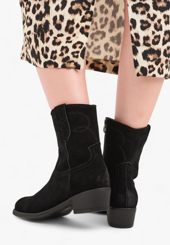 Sergio Leone DBT-284-SCZ women's cowboy boots black size 36-40