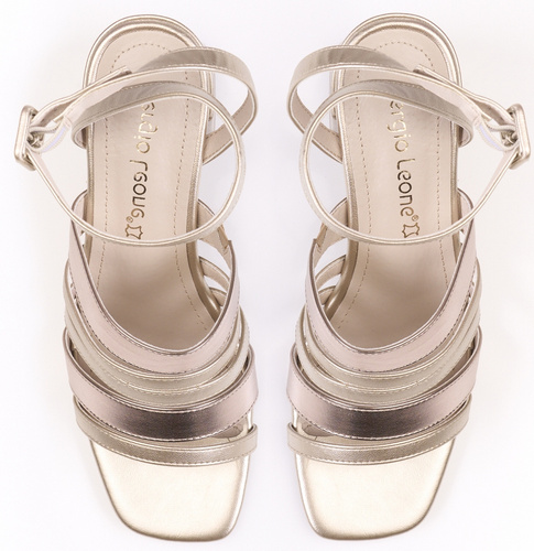 Sergio Leone DSK069ZLMI women's sandals, gold, sizes 36-40