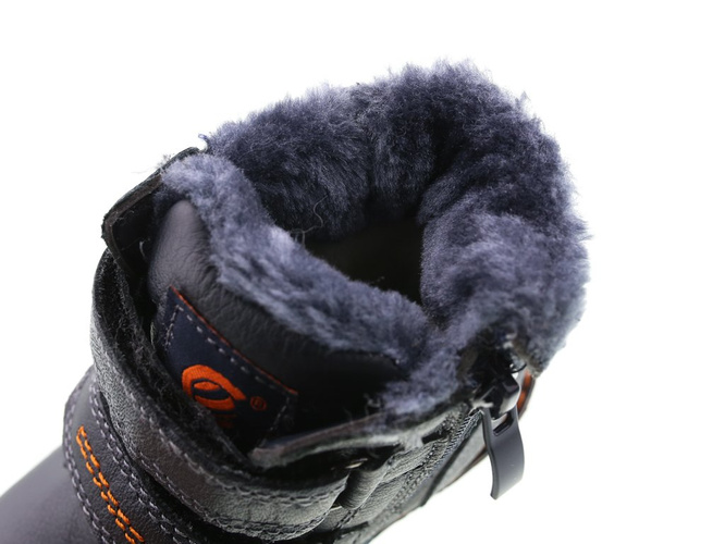 Children's winter shoes Clibee AH-94BUOR navy blue and orange size 21-26