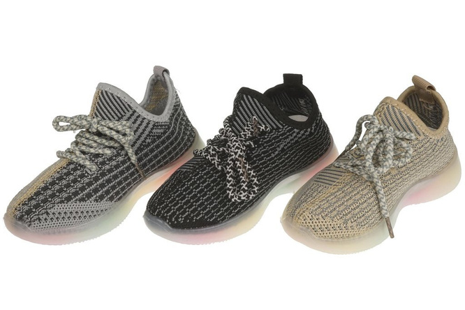 Buty sportowe dziecięce Nino BA2234 białe, czarne i szare rozm.26-31