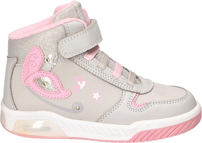 American Club CES-161 children's winter shoes navy blue and gray LED size 30-34