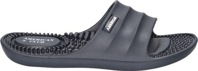 American Club MNH-119 men's swimming pool flip-flops, black and navy blue, sizes 41-45