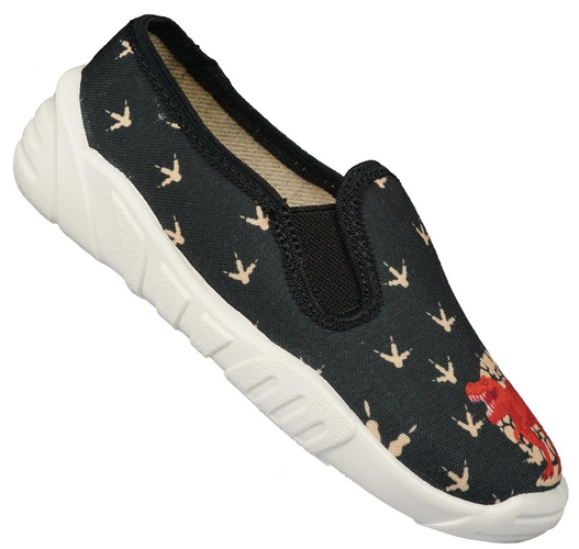 Children's sneakers ZetPol LEON DINO black, size 26-34