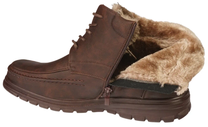 Buty zimowe męskie Cabin MME4556-2BR brązowe rozm.40-46