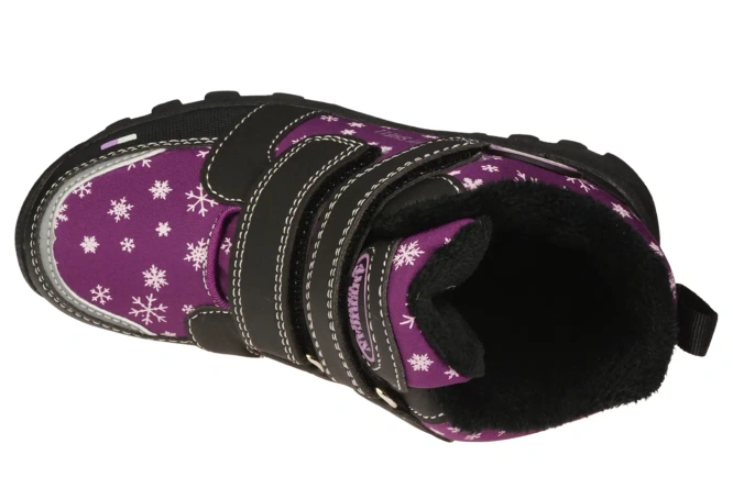 Buty zimowe dziecięce American Club BRL-129 fioletowe i czarne rozm.29-33