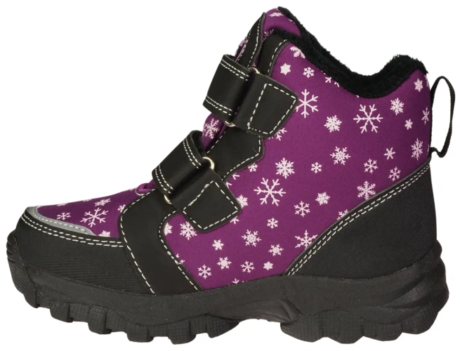 Buty zimowe dziecięce American Club BRL-129 fioletowe i czarne rozm.29-33