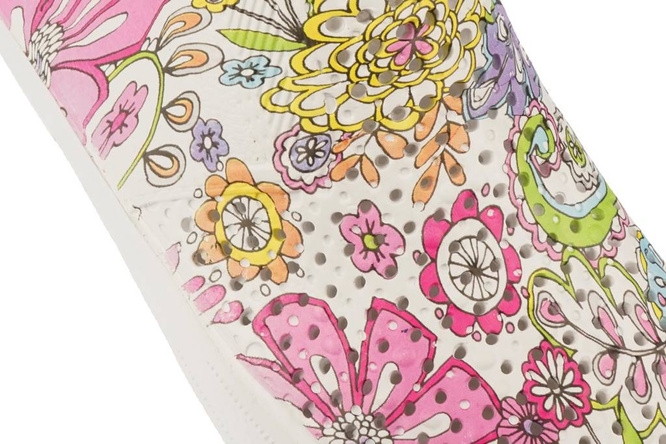 Women's pool slippers Sunlanse DH110-2 red, yellow, orange and purple, size 37-41