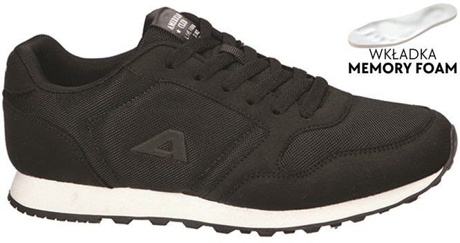 American Club MWT-210 men's sports shoes, black and navy blue, sizes 40-43