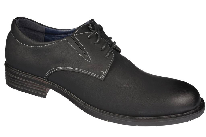 Półbuty męskie Le Scarpe M9931-1BL czarne rozm.40-45