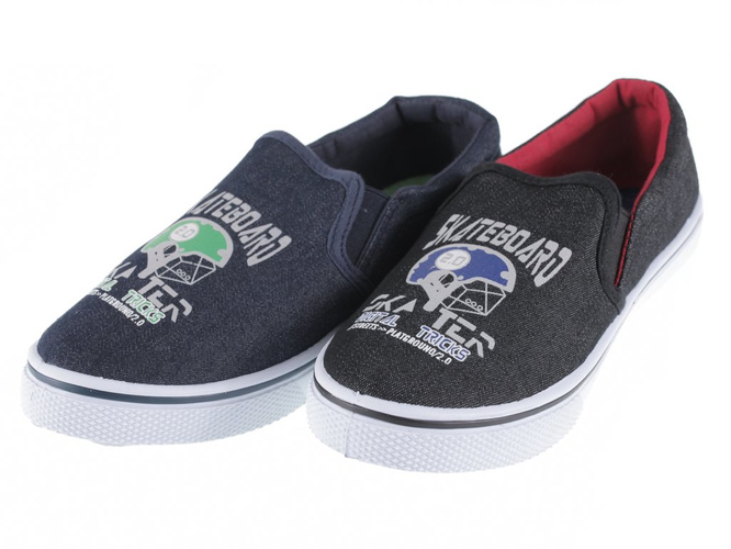 Cotton Club children's sneakers C5SP-619-LS black and navy blue, size 31-36