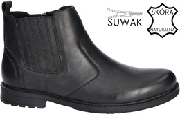 Obuwie przejściowe męskie American Club MCY-95 czarne i brązowe rozm.40-43