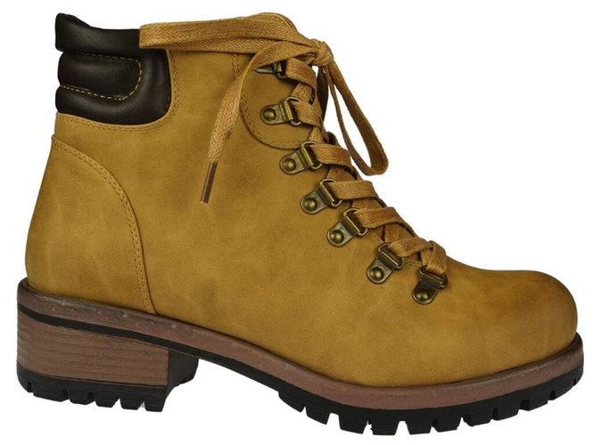 Buty zimowe damskie Sergio Leone DTR0714-11NZO żółte rozm.36-40